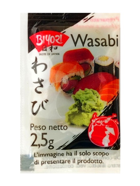 Wasabi in pasta in bustina monodose Biyori 2.5g. Wasabi in pasta in bustina monodose Biyori 2.5g.